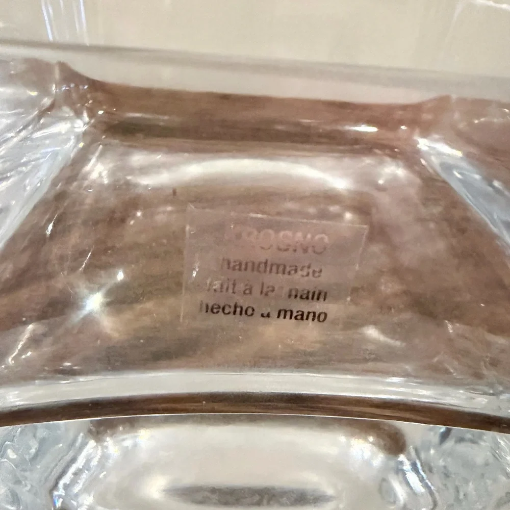 Crate & Barrel Glass Square Bowl